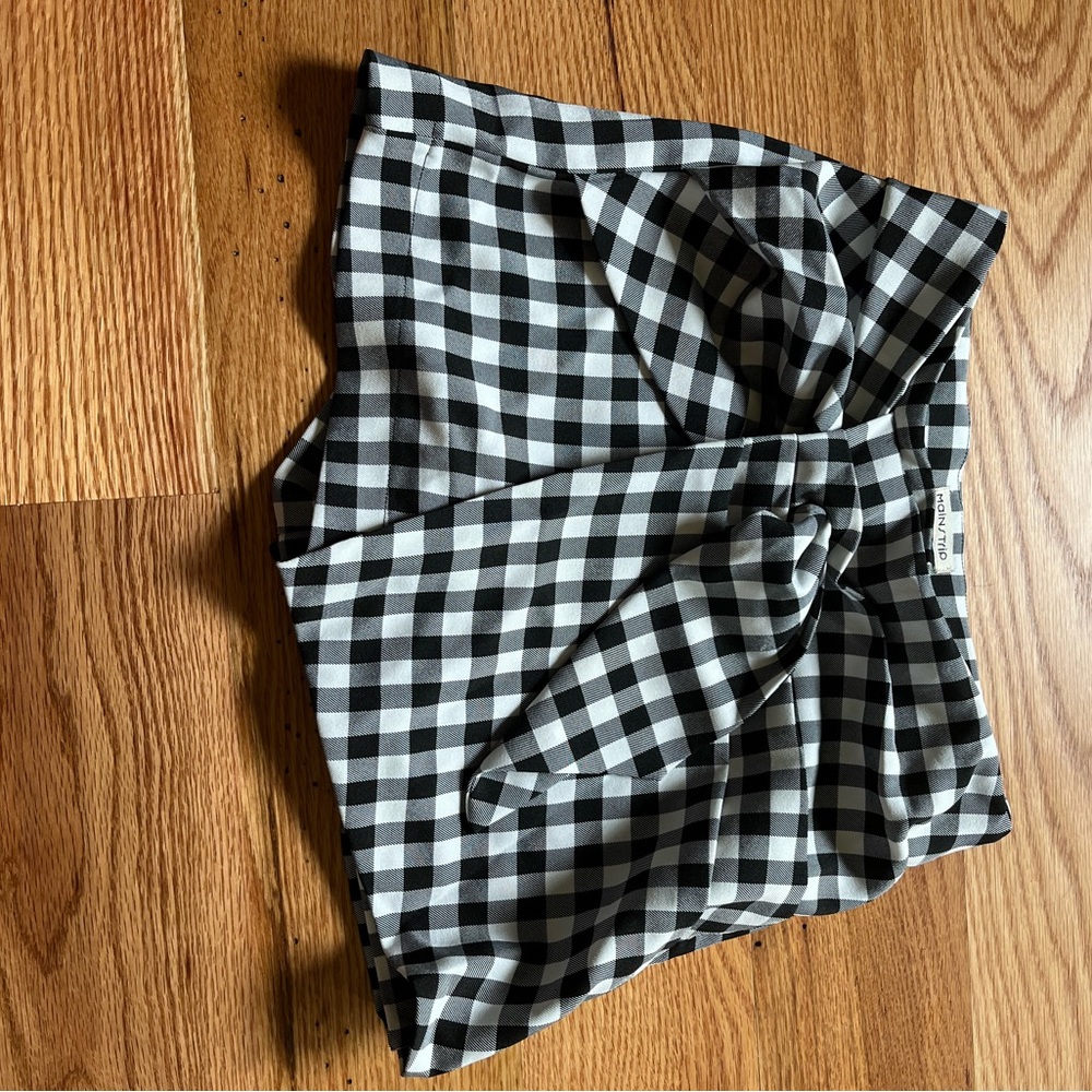 Black and White Checkered Shorts
